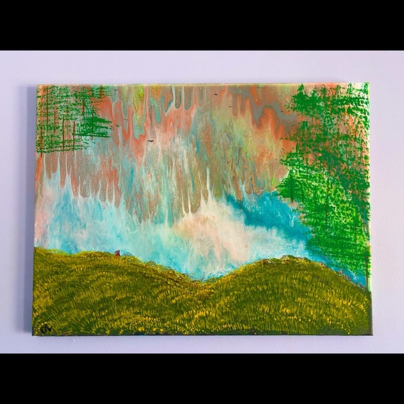 “Oh Crap” Mixed media painting!